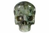 Realistic, Polished Labradorite Skull - Madagascar #151063-2